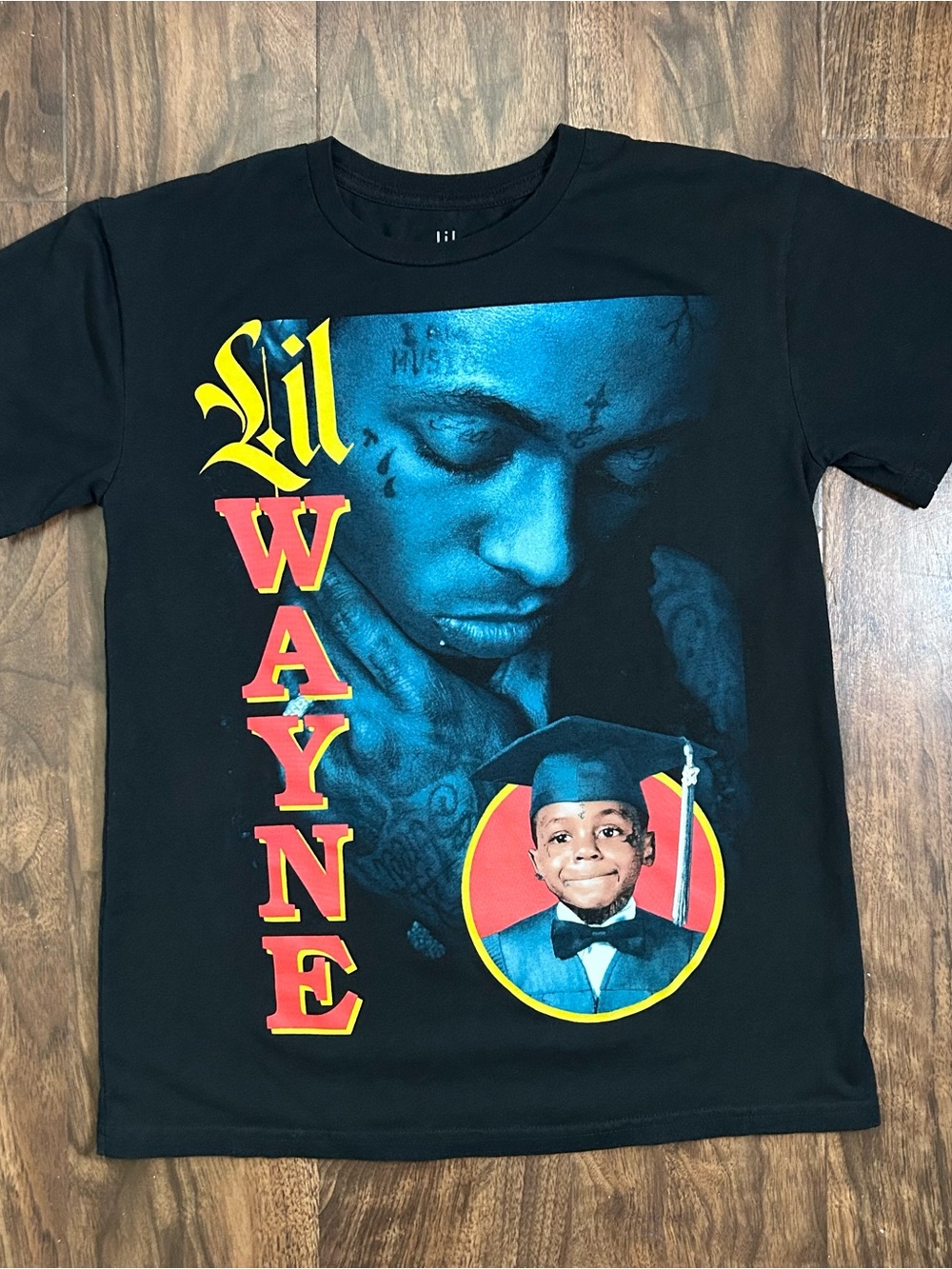Lil Wayne Graphic Tee - Black Short Sleeve